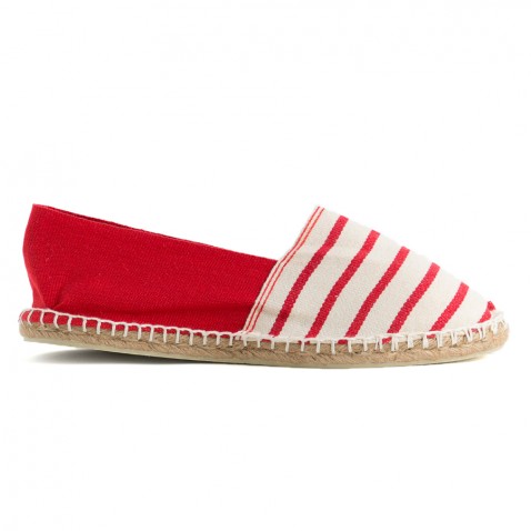 Espadrilles RAYES Rouge pour 25