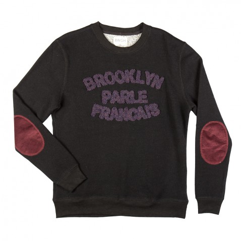 Sweatshirt BROOKLYN PARLE FRANAIS Noir pour 110